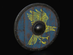 Wooden Viking Shields Modelo 3D