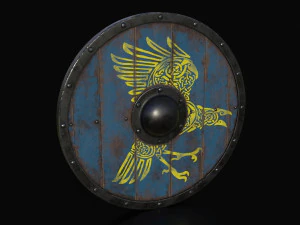 Wooden Viking Shields 3D Model