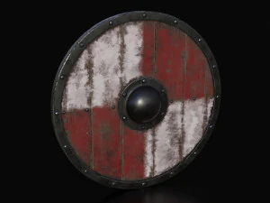 Wooden Viking Shields 3D Model