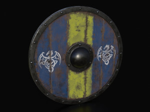 Wooden Viking Shields Modelo 3D