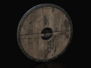 Wooden Viking Shields 3D Model