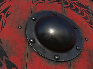 Wooden Viking Shields 3D Model