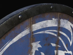 Wooden Viking Shields 3D Model