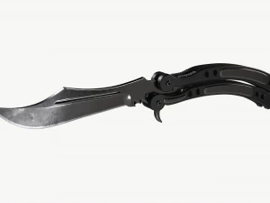 Butterfly Knifes Set 3D Model