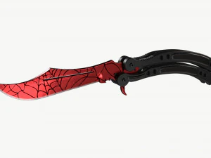 Butterfly Knifes Set 3D Model