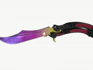 Butterfly Knifes Set 3D Model