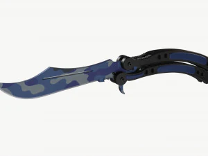 Butterfly Knifes Set 3D Model
