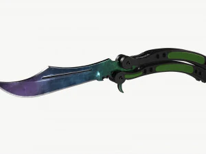 Butterfly Knifes Set 3D Model