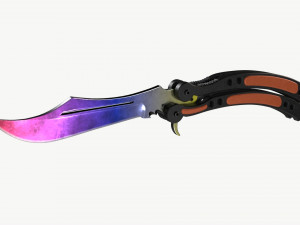 Butterfly Knifes Set 3D 模型