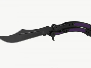 Butterfly Knifes Set 3D Model