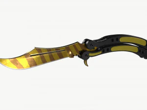Butterfly Knifes Set 3D Model