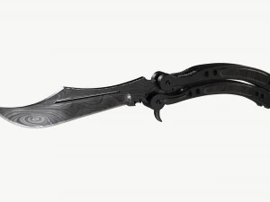 Butterfly Knifes Set 3D Model