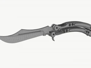 Butterfly Knifes Set 3D Model