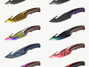 Набір кишкових ножів 3D Модель