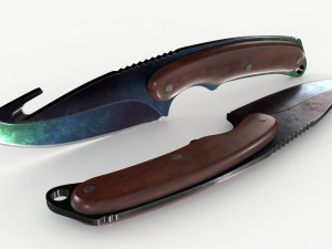 Gut Knifes Set 3D 模型