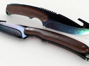 Gut Knifes Set 3D Model