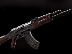 AKM Rifle - PBR Game Ready 3D Model