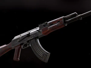 AKM Rifle - PBR Game Ready 3D Model