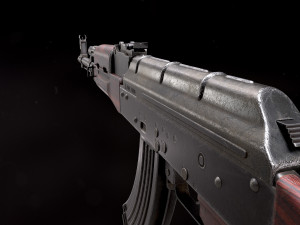 AKM Rifle - PBR Game Ready 3D Model