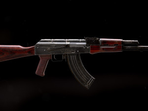 AKM Rifle - PBR Game Ready 3D Model