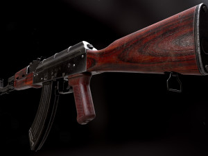 AKM Rifle - PBR Game Ready 3D Model