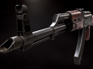 AKM Rifle - PBR Game Ready 3D Model