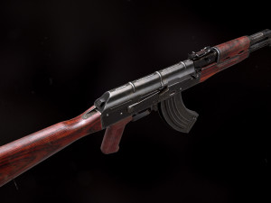 AKM Rifle - PBR Game Ready 3D Model