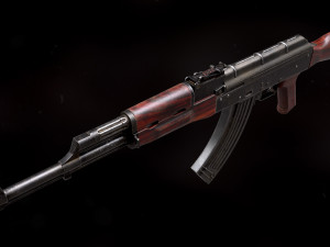 AKM Rifle - PBR Game Ready 3D Model