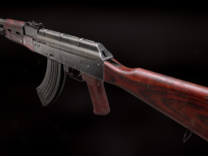 AKM Rifle - PBR Game Ready 3D Model
