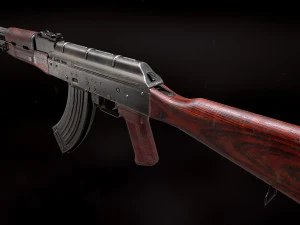 AKM Rifle - PBR Game Ready 3D Model