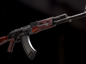 AKM Rifle - PBR Game Ready 3D Model
