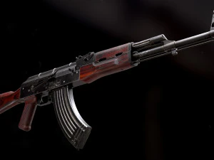AKM Rifle - PBR Game Ready 3D Model