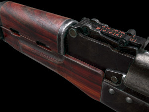 AKM Rifle - PBR Game Ready 3D Model