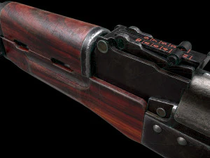 AKM Rifle - PBR Game Ready 3D Model