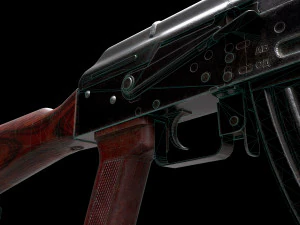 AKM Rifle - PBR Game Ready 3D Model