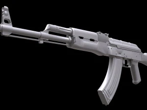 AKM Rifle - PBR Game Ready 3D Model