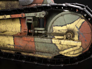 Renault FT17 Light Tank 3D Model