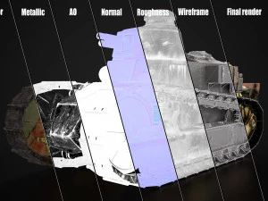 Renault FT17 Light Tank 3D Model