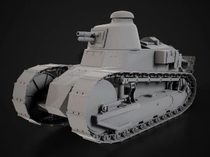 Renault FT17 Light Tank 3D Model
