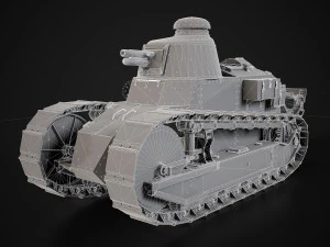 Renault FT17 Light Tank 3D Model