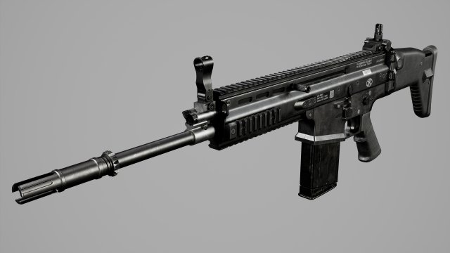 FN SCAR-H 3D Model in Rifle 3DExport