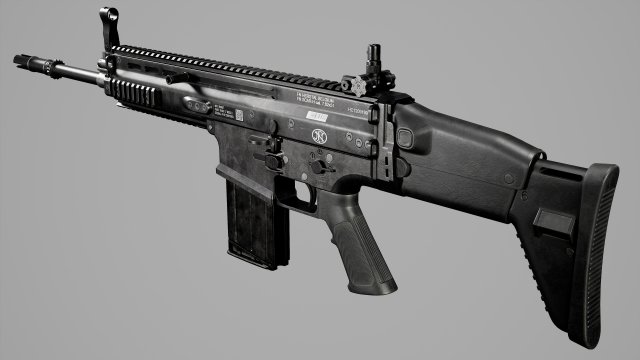 FN SCAR-H 3D Model in Rifle 3DExport