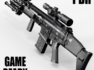 FN SCAR-H Body Kit 3D Model