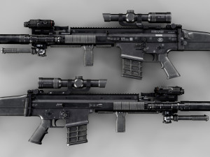 FN SCAR-H Body Kit 3D-Modell