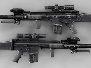 FN SCAR-H Body Kit 3D Model