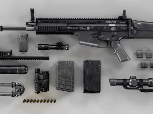 FN SCAR-H Body Kit 3D Model