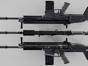 FN SCAR-H Body Kit 3D-Modell