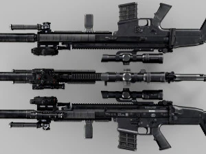 FN SCAR-H Body Kit 3D Model