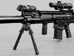 FN SCAR-H Body Kit 3D-Modell
