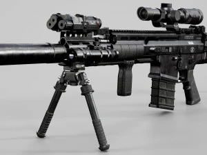 FN SCAR-H Body Kit 3D Model